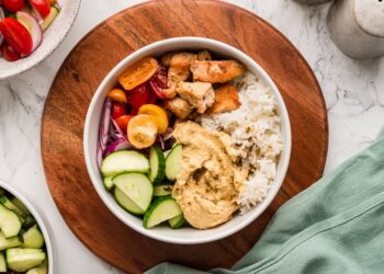 Fast Mediterranean Hen Rice Bowl (Excessive Protein, 15 Minutes)