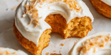 Carrot Cake Donuts [gluten free + high protein] • Wholesome Helper