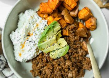 Candy Potato Scorching Honey Floor Beef Bowls