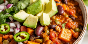 Candy Potato Lentil Chili [vegan + gluten-free] • Wholesome Helper