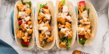 Simple Buffalo Hen Tacos -15 Minute Excessive Protein Meal