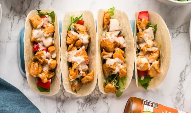 Simple Buffalo Hen Tacos -15 Minute Excessive Protein Meal