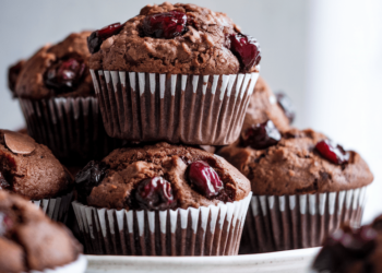 Gluten-Free Dairy-Free Mocha Cherry Muffins
