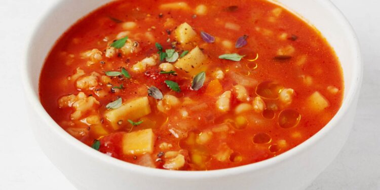 Root Vegetable Barley Soup | The Full Serving to