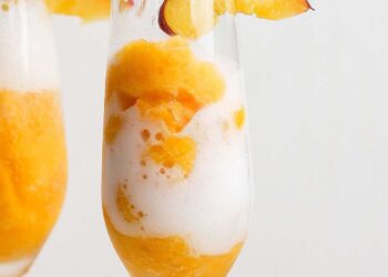 Frozen Peach Bellini – Match Foodie Finds