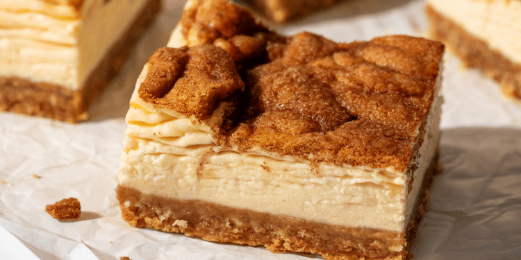 Excessive-Protein Cinnamon Sugar Cheesecake Bars