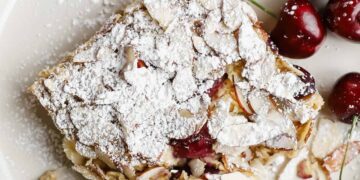 Cherry Almond Croissant Baked Oats