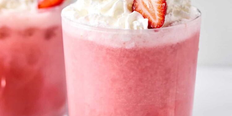 Simple Strawberries and Cream Cocktail