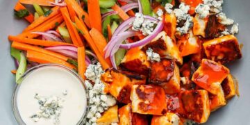 Crispy Buffalo Halloumi Salad – Match Foodie Finds