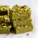 Pistachio Matcha Almond Flour Bars [high protein + grain-free] • Wholesome Helper