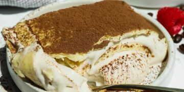 Cottage Cheese Tiramisu Crepe Roll