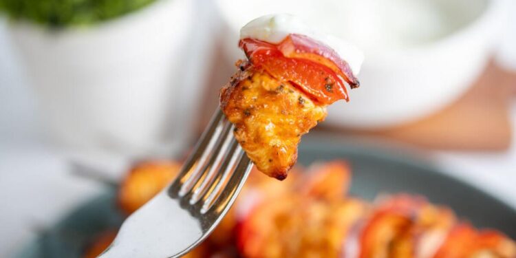 Air Fryer Harissa Hen Skewers