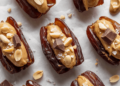 Snickers Stuffed Dates [vegan + no added sugar] • Wholesome Helper