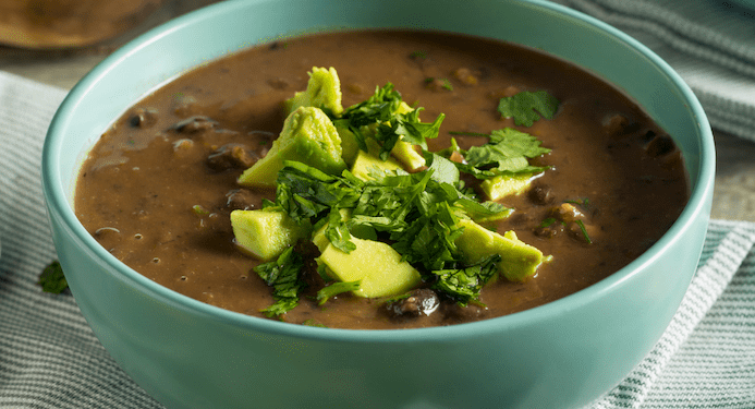 Simple Vegan On the spot Pot Black Bean Soup from Wholesome Helper