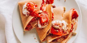 Swedish Pancakes Recipe (Skinny Roll-Up Pancakes with Berries)