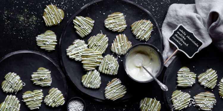 Matcha, White Chocolate, and Pistachio Cookies