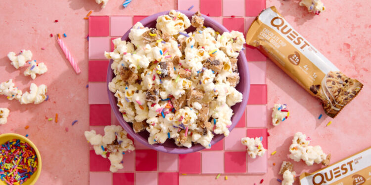 Quest Birthday Cake Cookie Dough Popcorn Recipe