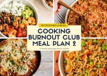 Cooking Burnout Membership Week 2 Meal Plan