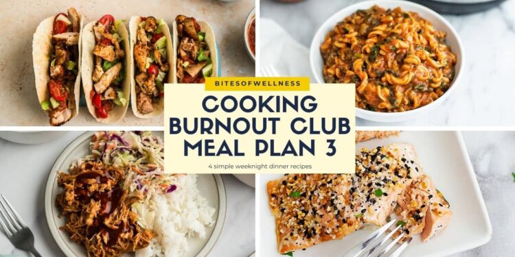 Cooking Burnout Membership Meal Plan 3