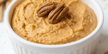 Carrot Cake Dessert Hummus [vegan + gluten-free] • Wholesome Helper