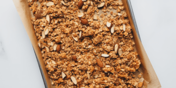 No Sugar Added Vanilla Almond Granola • Wholesome Helper