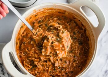 One Pot Lasagna Soup with Floor Rooster