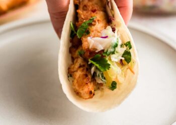 Pineapple Adobo Rooster Tacos (Straightforward Air Fryer Recipe)