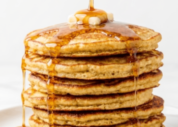 The BEST EVER Almond Flour Protein Pancakes