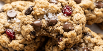 Wholesome Oatmeal Raisin Chocolate Chip Cookies