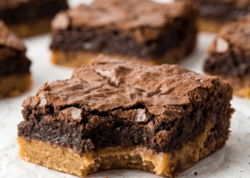 Peanut Butter Blondie Brownies [vegan + gluten-free] • Wholesome Helper