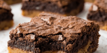 Peanut Butter Blondie Brownies [vegan + gluten-free] • Wholesome Helper