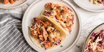Air Fryer Blackened Salmon Tacos (15-Minute Dinner)