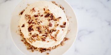 Brown Butter Carrot Cake with Honey Cream Cheese Frosting