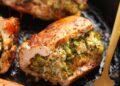 Broccoli and Cheese Stuffed Hen Breasts