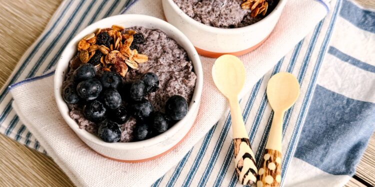Blueberry Chia Pudding (Straightforward Make-Forward Breakfast!) • Kath Eats