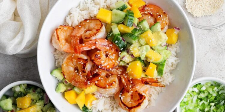 Sizzling Honey Shrimp Bowls (Straightforward Dinner Thought!)