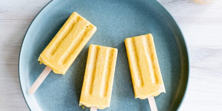 Turmeric Mango Popsicles With Coconut Milk