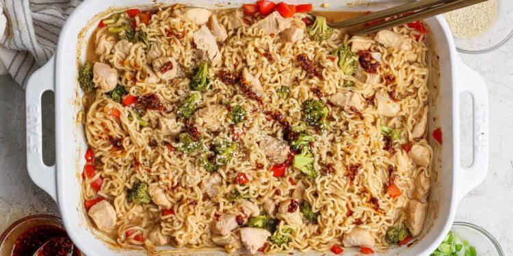 Simple Baked Ramen Noodles