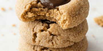 Vegan Peanut Butter Blossom Cookies [gluten-free + sugar-free] • Wholesome Helper