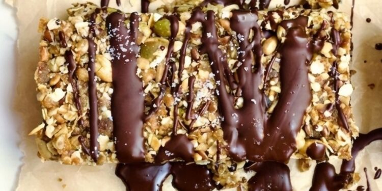 Vegan Nut-Free Salted Caramel Granola Bars