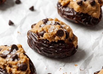 Vegan Chocolate Chip Cookie Dough Stuffed Dates