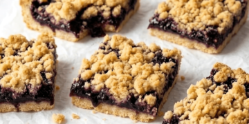 Wholesome Blueberry Crumble Bars [gluten-free + no added sugar] • Wholesome Helper