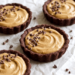 Mini Vegan Peanut Butter Pies with Chocolate Cookie Crust