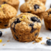 Vegan Blueberry Lemon Oat Muffins [gluten-free + no added sugar] • Wholesome Helper