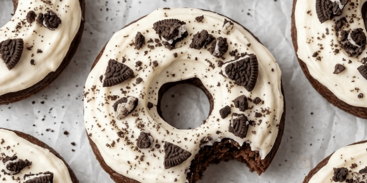 Vegan Mint Chocolate Cookies and Cream Protein Donuts • Wholesome Helper