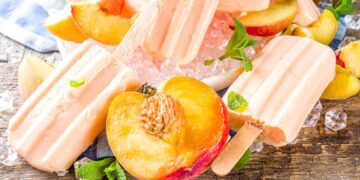 GLP-1 Peach Iced Tea Popsicles