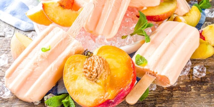 GLP-1 Peach Iced Tea Popsicles