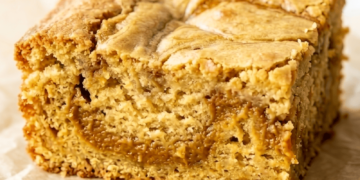 Baked Banana Pumpkin Spice Bars from Wholesome Helper