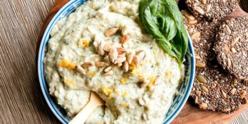 Lemon Basil Bean Dip • Kath Eats