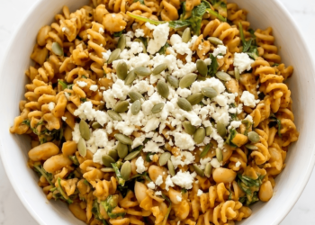 Savory Excessive-Fiber Pumpkin Pasta [vegan option] • Wholesome Helper